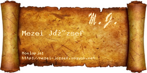 Mezei József névjegykártya