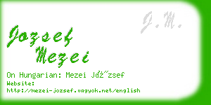 jozsef mezei business card